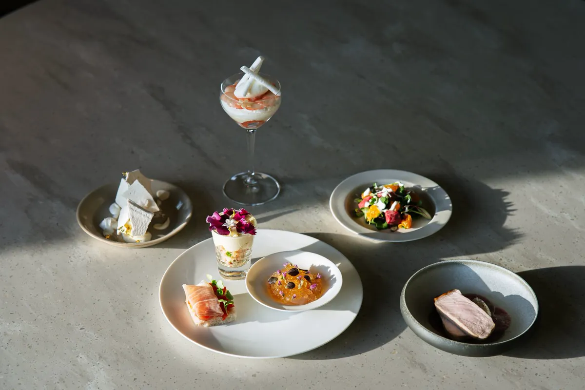A carefully plated fine-dining dish, an example of food as branding