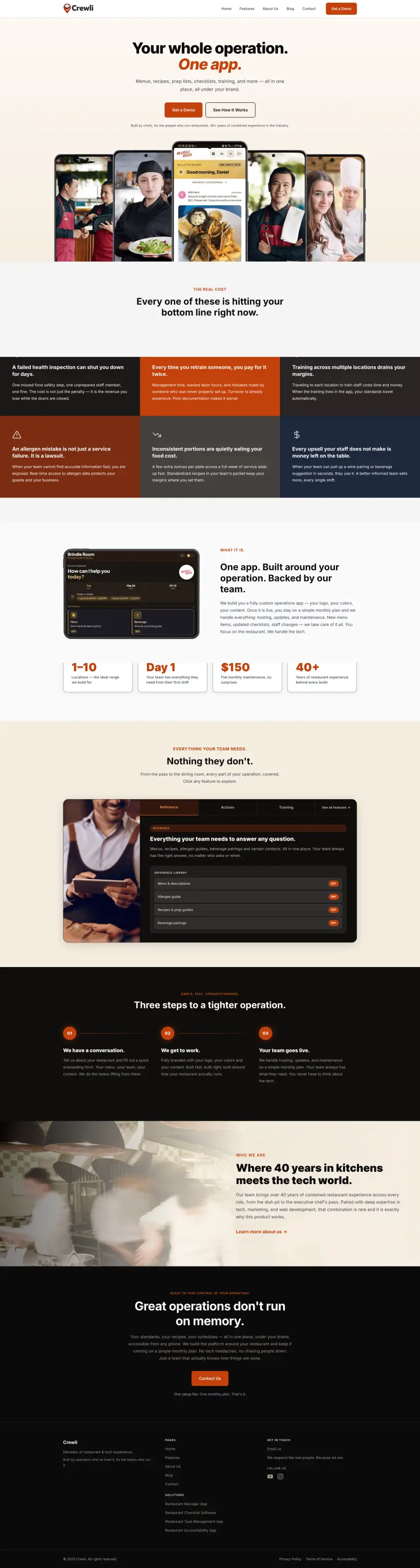 The Crewli website